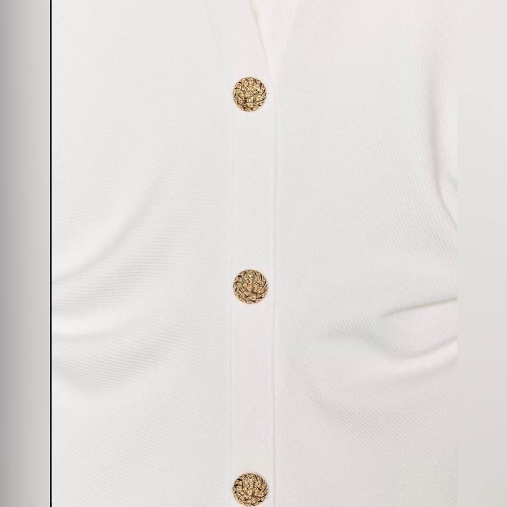 Zara Piqué Shirt Dress Size Small white - Picture 7 of 8